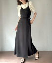 【SALE/70%OFF】JUNOAH カシュクールラップキャミワンピース ジュノア ワンピース・ドレス ワンピース グレー ブラウン ブラック