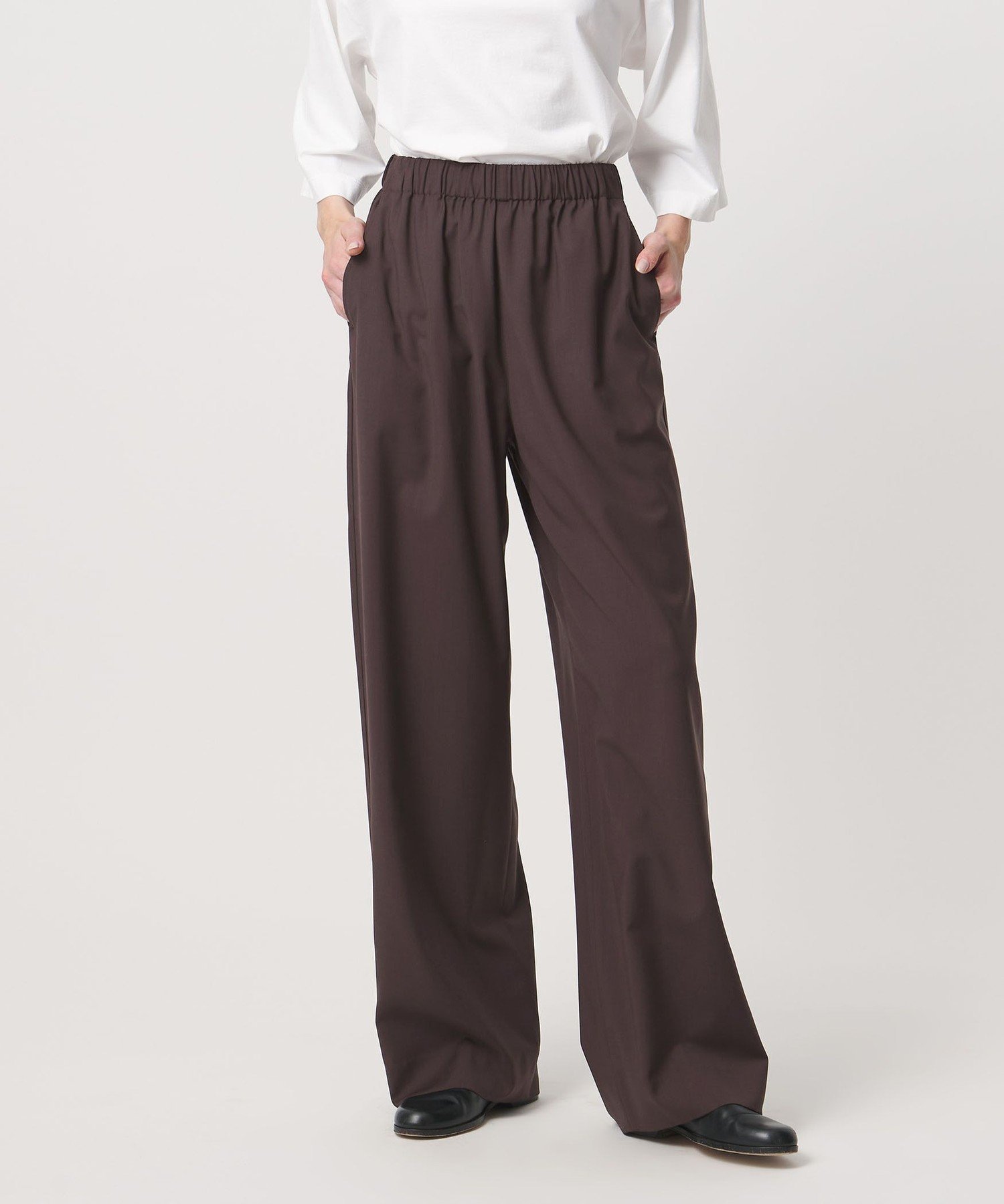 ＜LOEFF＞トロピカルウール ハーレム パンツ ユナイテッドアローズ パンツ その他のパンツ ワインレッド ブラウン ブラック