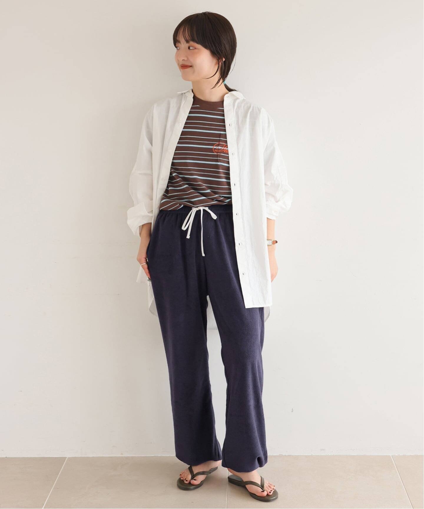 SLOBE IENA 《追加2予約》Plus by ONIT/オニット SLOBE別注 2way パイルパンツ スローブ イエナ パンツ その他のパンツ ネイビー