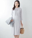 ニューヨーカー 服 レディース 【SALE／29%OFF】NEWYORKER WOMEN L-SIZE 【L】ポリダブルクロス ピンタックワンピース ニューヨーカー エルサイズ ワンピース・ドレス ワンピース グレー ネイビー【送料無料】