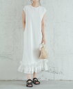【SALE/48%OFF】La-gemme フリルヘムワンピース ラジュール ワンピース・ドレス ワンピース ホワイト ブラック