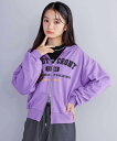 【SALE/50%OFF】ZIDDY フード付きダブルジップパーカー(130~160cm) ベベ オンライン ストア トップス パーカー・フーディー ブラック パープル