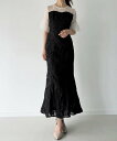 【SALE/54%OFF】JUNOAH シアージャガードマーメイドワンピース ジュノア ワンピース・ドレス ワンピース ブラック【送料無料】