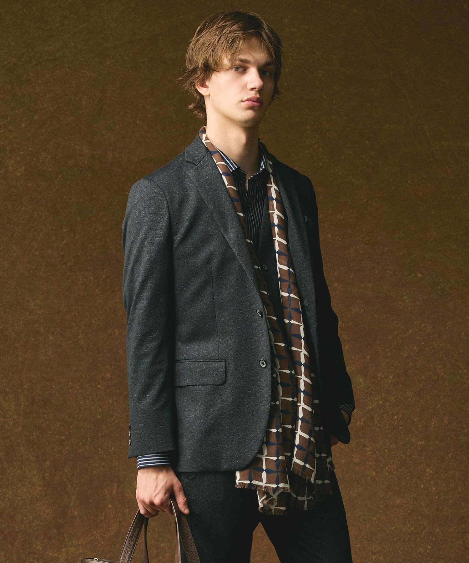 JOSEPH ABBOUD 【ドイツV.FRAAS社】ビンテージチェック ストール ジョセフアブード ファッション雑貨 ..