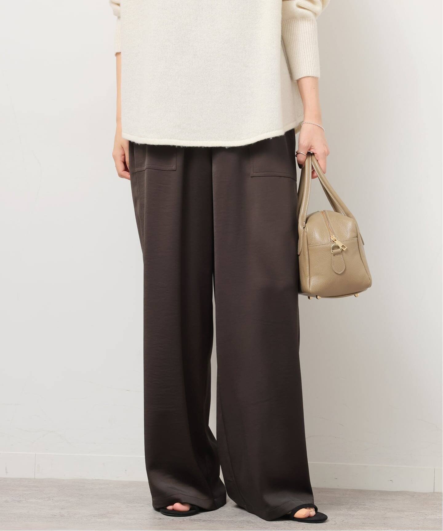 JOURNAL STANDARD relume 《追加予約2》サテンベイカーパンツ ジャーナル スタンダード レリューム パンツ その他のパンツ ブラウン ブラック【送料無料】のサムネイル