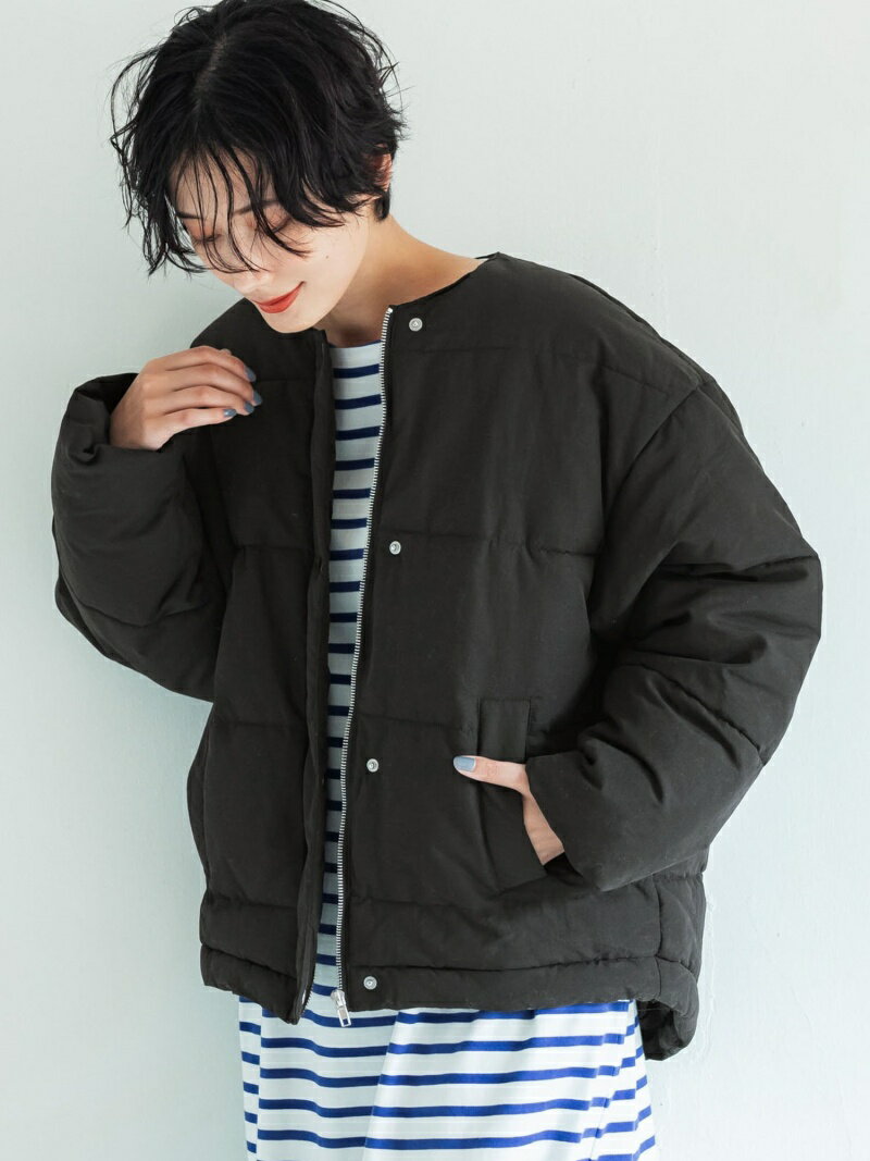 【SALE／54%OFF】coca ノーカラーフェイクダウンジャケット コカ ジャケット・アウター ダウンジャケット・ダウンベスト ブラックのサムネイル