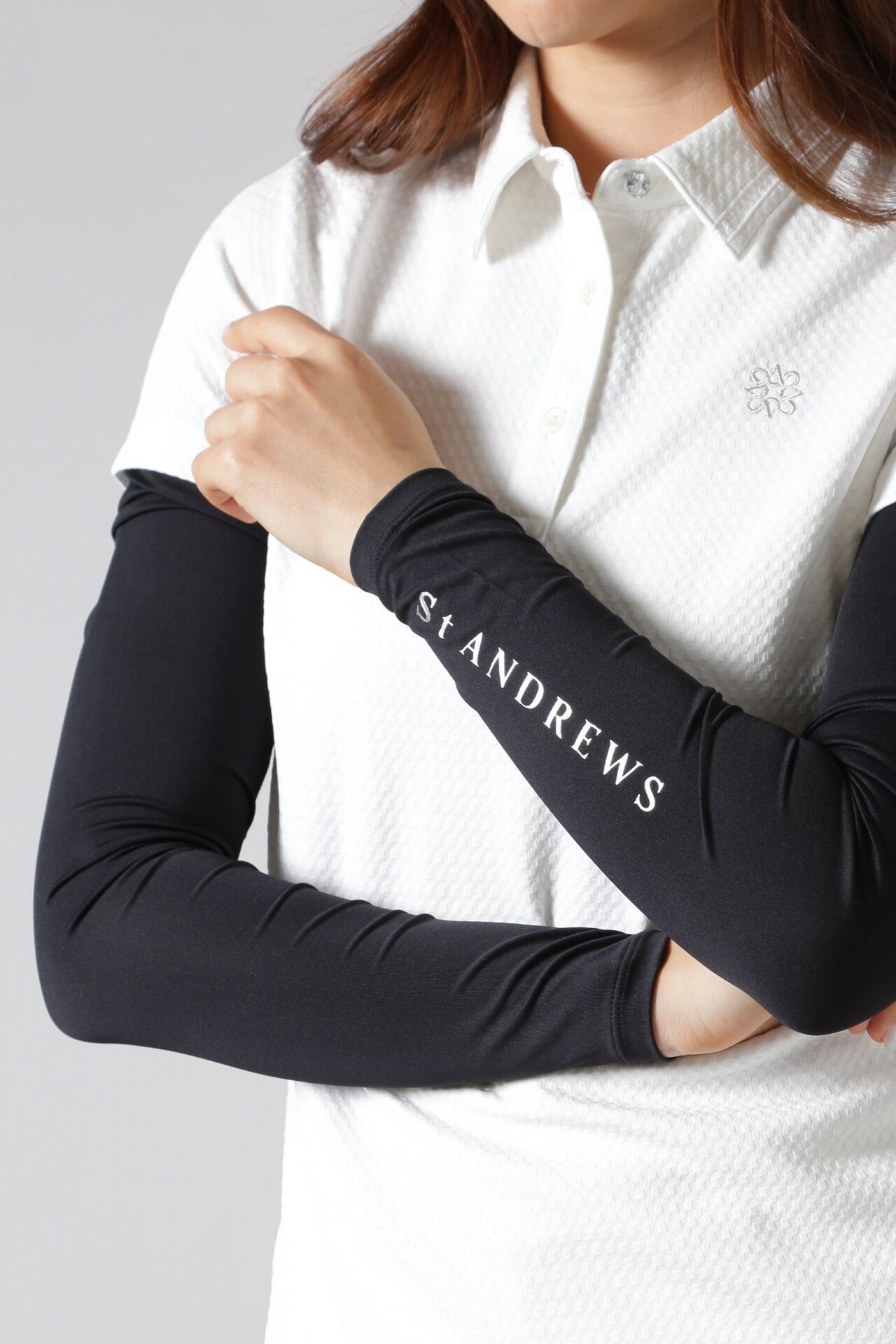St ANDREWS アームカバー (WOMENS) セントアンドリュース スポーツ・アウトドア用品 ゴルフグッズ ブラック ホワイト【送料無料】