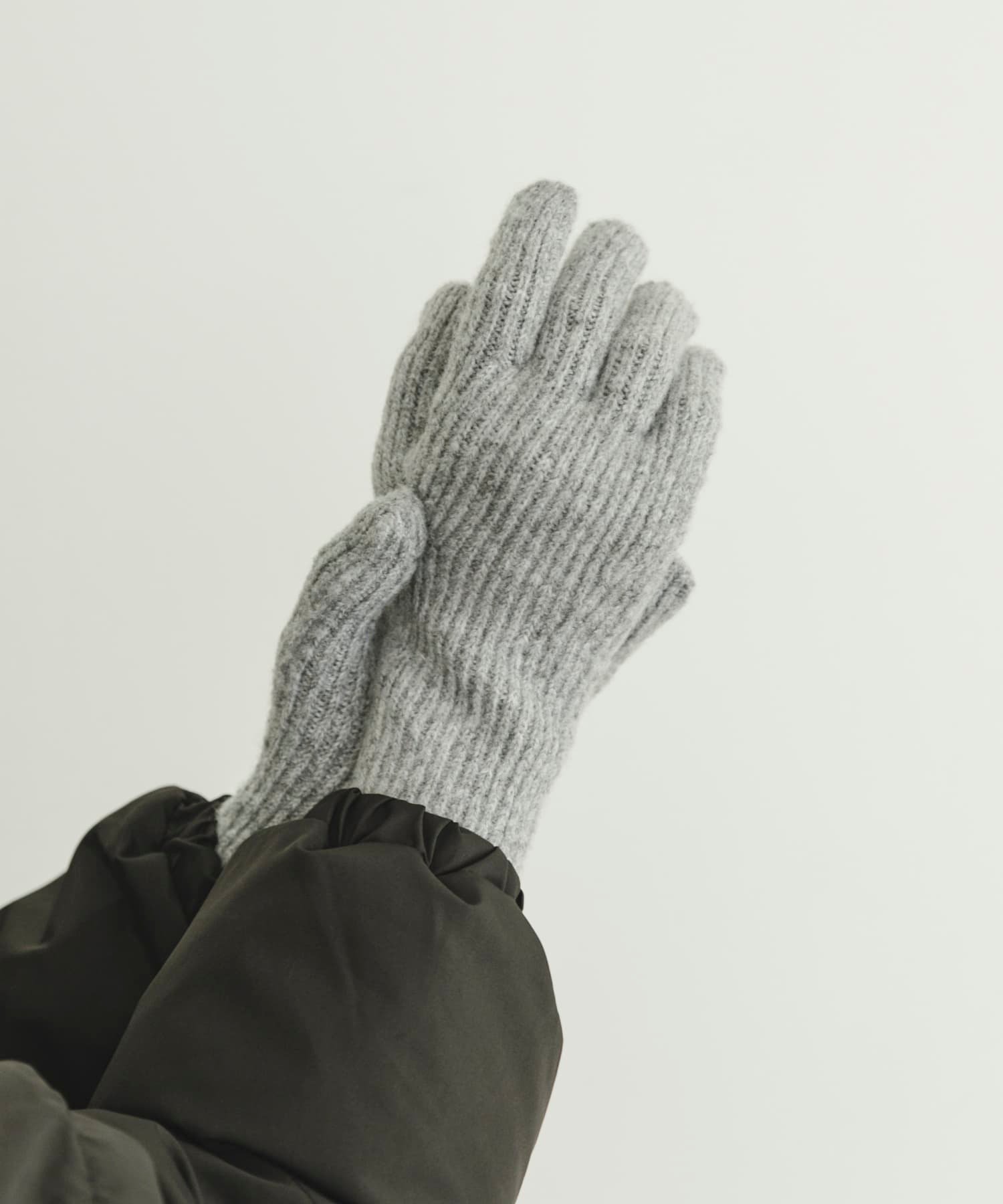 URBAN RESEARCH ITEMS ニットグローブ アーバンリサーチアイテムズ ファッション雑貨 手袋 グレー イエロー