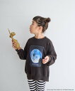 【SALE/20%OFF】LOWRYS FARM 【KIDS】E.T.ウラケLS ローリーズファーム トップス スウェット・トレーナー ブラック グレー