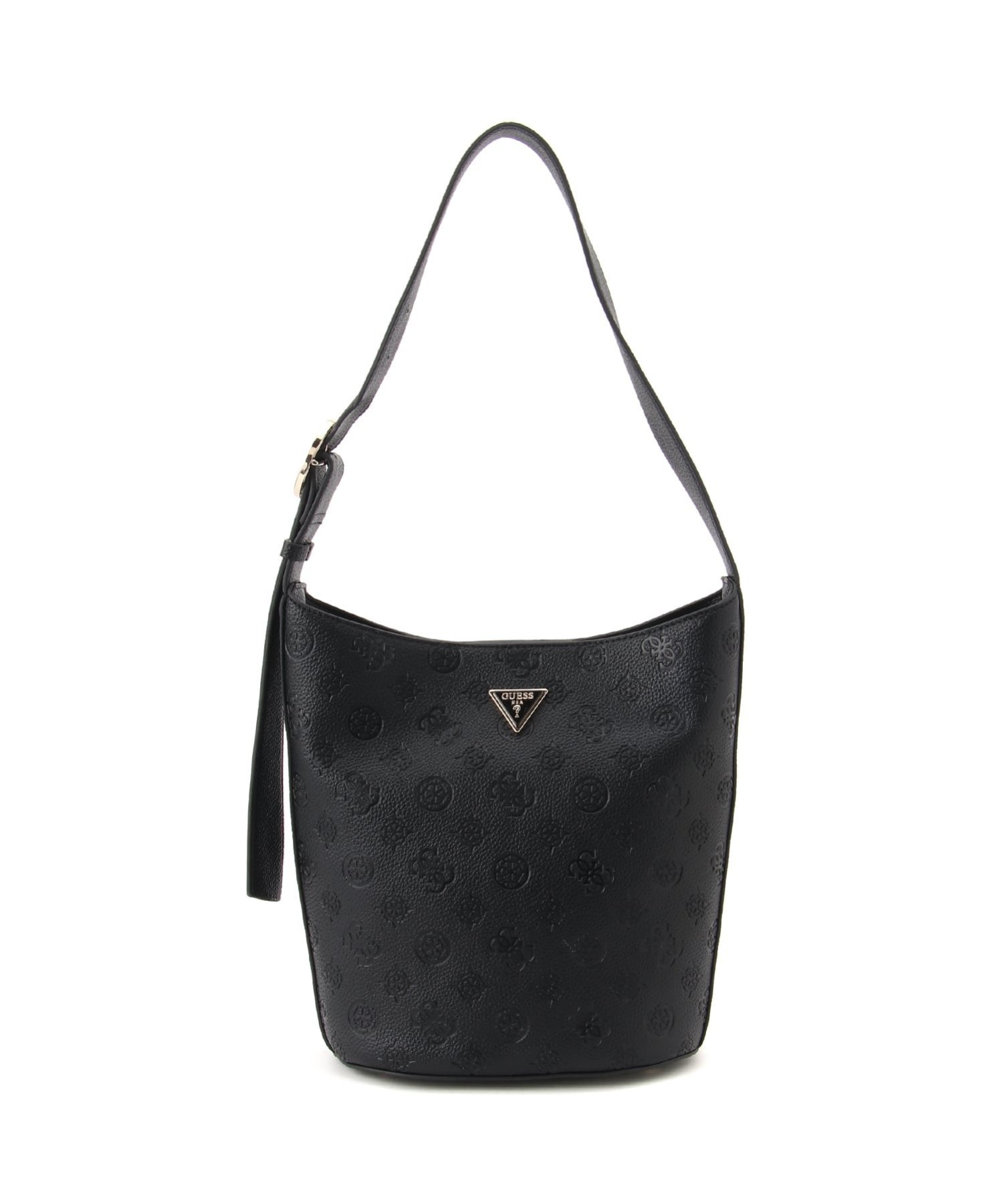 GUESS トートバッグ (W)CRESIDIA Ii Bucket ゲス バッグ ショルダーバッグ ブラウン ブラック