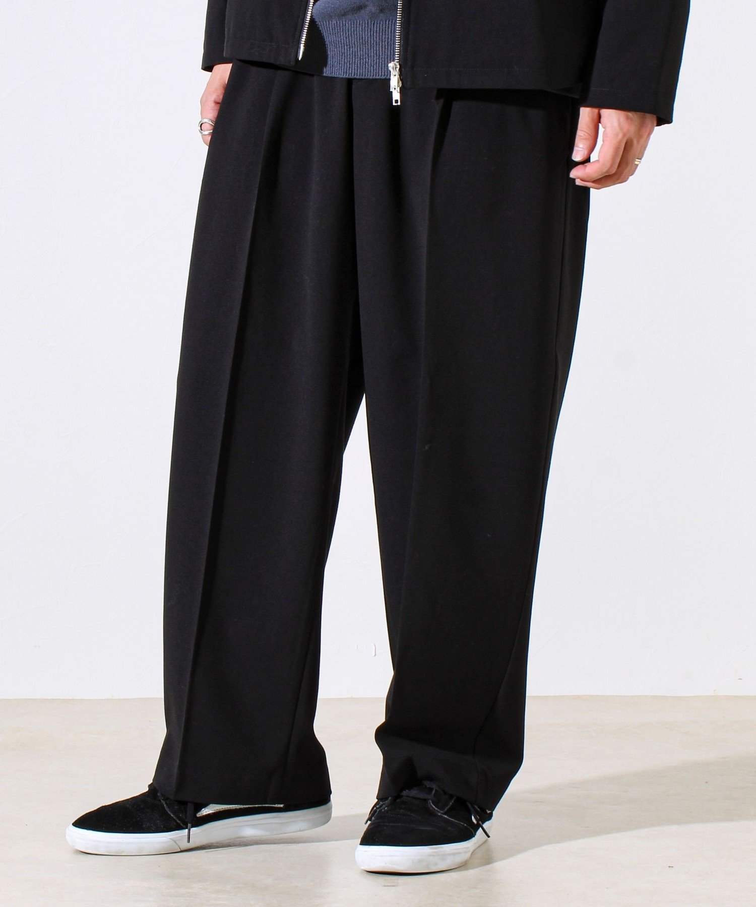 GLOSTER 【セットアップ対応】ウールライクワイドパンツ フレディ アンド グロスター パンツ その他のパンツ グレー ブラック ブラウン【送料無料】