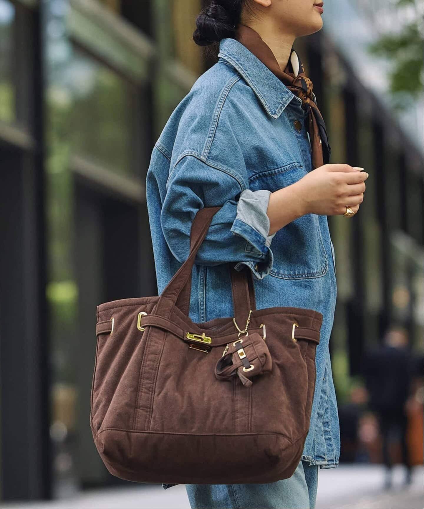 JOURNAL STANDARD L'ESSAGE 《追加予約2》別注【SITA PARANTICA】スエードライク チャームツキトートM ジャーナルスタンダード レサージュ バッグ トートバッグ ブラウン【送料無料】