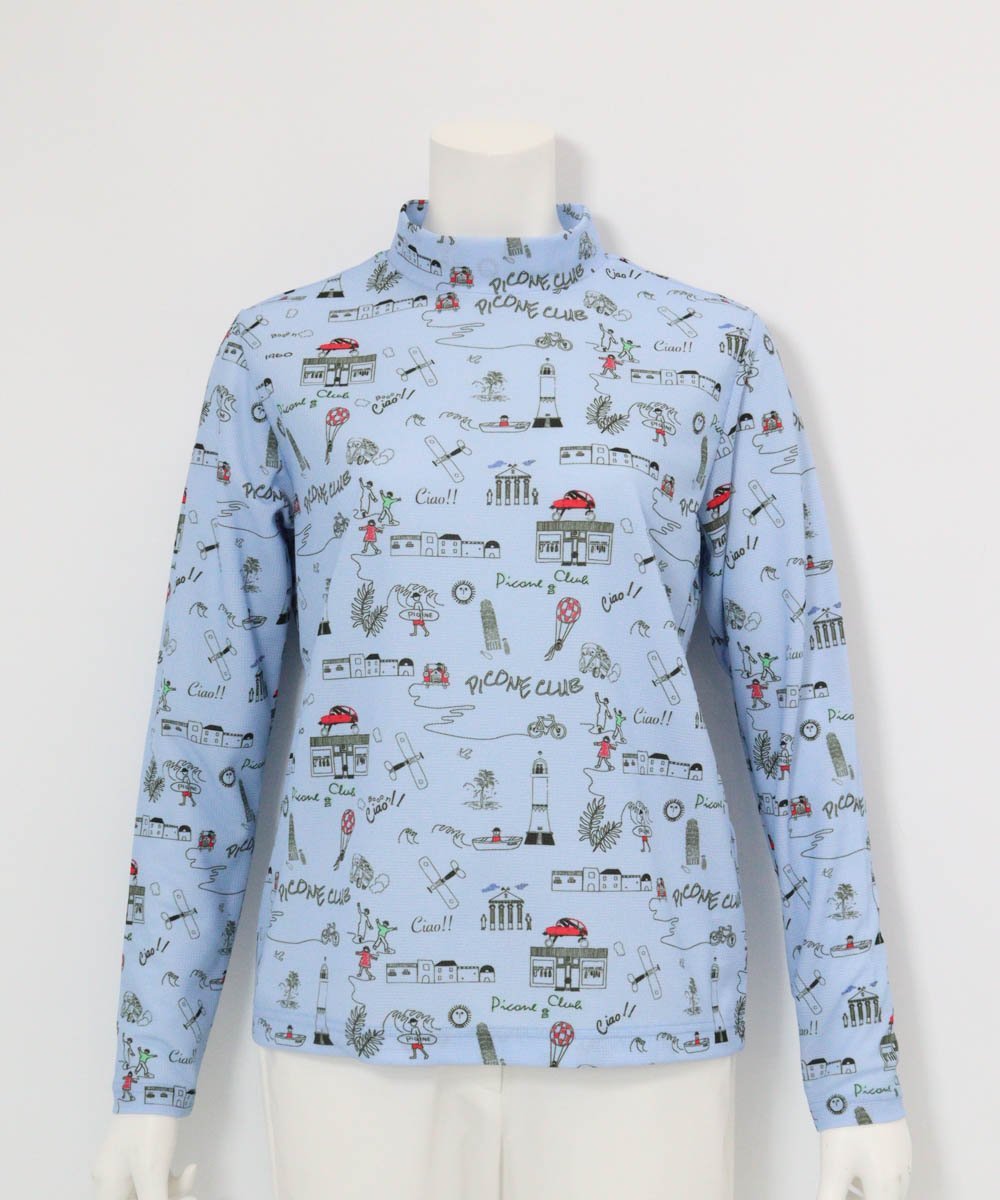 Picone Club 【ピッコーネクラブ公式】総柄プリントUVプルオーバー ピッコーネクラブ トップス カットソー・Tシャツ イエロー ホワイト ネイビー ブルー【送料無料】