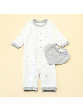COMME CA ISM 長袖ツーウェイオールとスタイが入った ギフトセット(50-70サイズ) コムサイズム マタニティー/ベビー ギフトセット ネイビー グレー ピンク イエロー【送料無料】