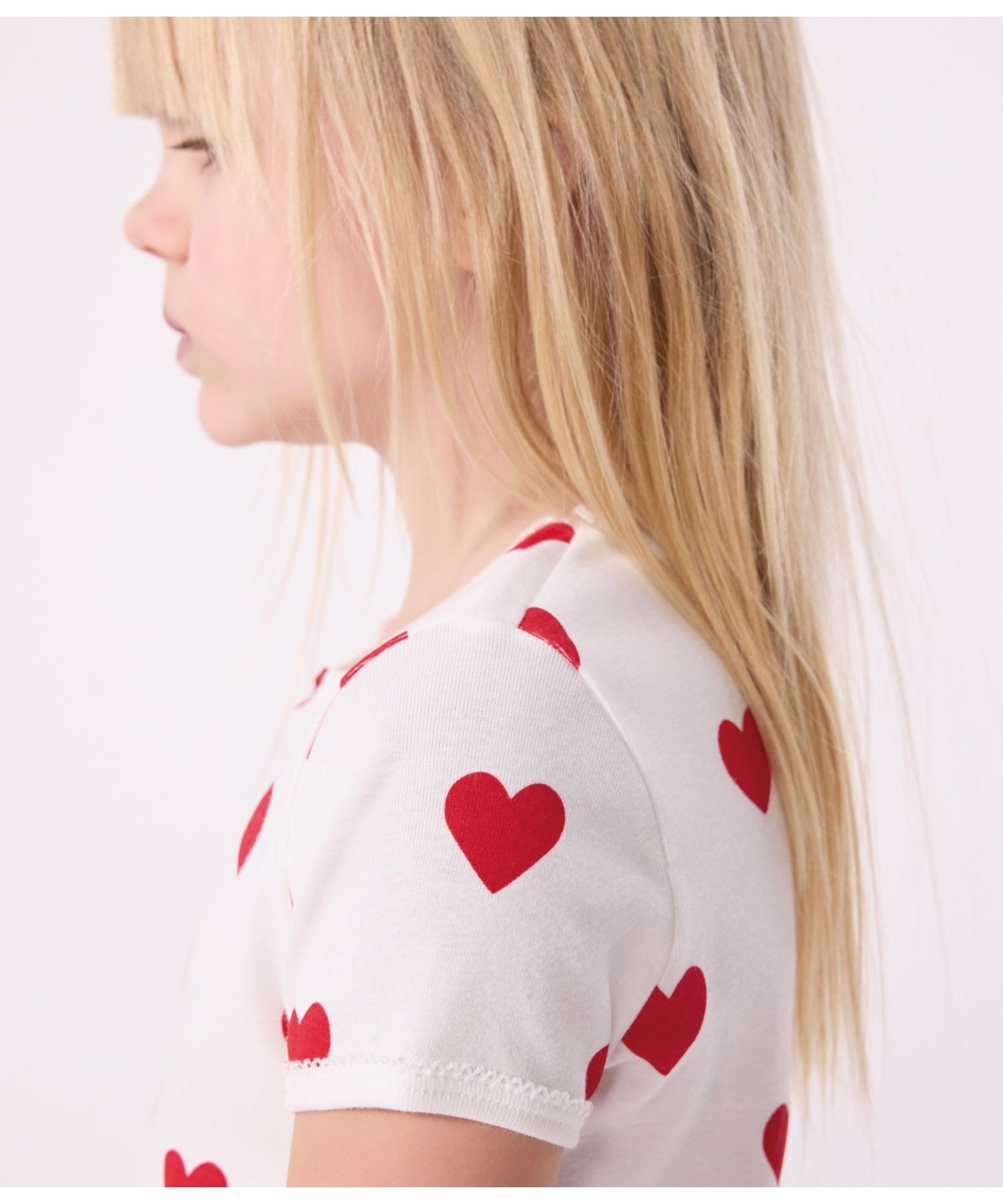 PETIT BATEAU ハートプリント半袖パジャマ プチバトー インナー・ルームウェア パ...