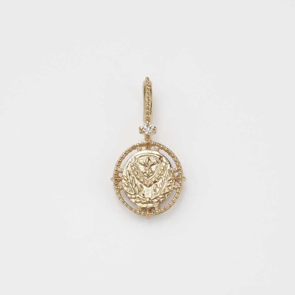 agete K10コインモチーフチャーム アガット アクセサリー・腕時計 その他のアクセサリー・腕時計 ホワイト【送料無料】