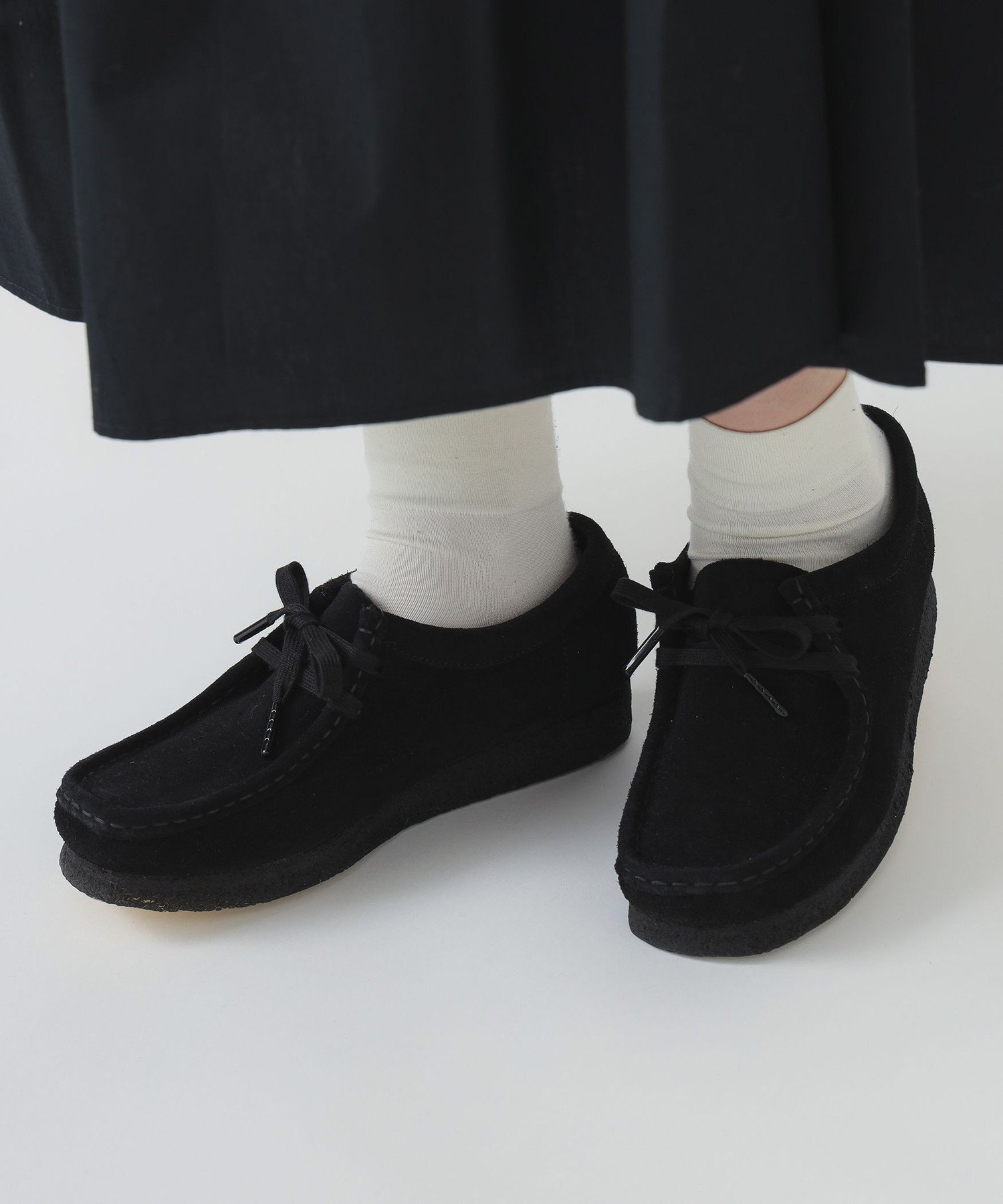 【SALE／20%OFF】B:MING by BEAMS Clarks / Wallabee(約23.5~24.5cm) 25SS ビーミング ライフストア バイ ビームス シューズ・靴 モカシン・デッキシューズ ブラック【送料無料】