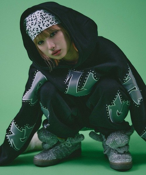 【SALE／30%OFF】SELECT BRANDS GALFY/ガルフィー ギャル男BIGロゴダブダブパーカー *セットアップ対応(MENS) ジャックローズ トップス スウェット・トレーナー ブラック【送料無料】