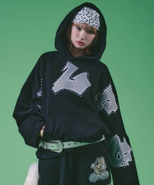 【SALE／30%OFF】SELECT BRANDS GALFY/ガルフィー ギャル男BIGロゴダブダブパーカー *セットアップ対応(MENS) ジャックローズ トップス スウェット・トレーナー ブラック【送料無料】
