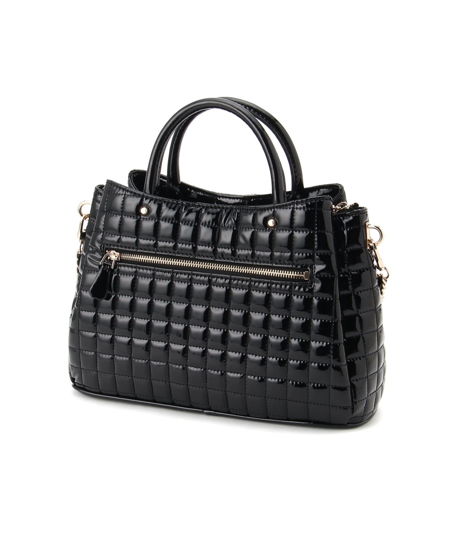 GUESS ショルダーバッグ (W)NADIRA Girlfriend Satchel ゲス バッグ ショルダーバッグ ブラック