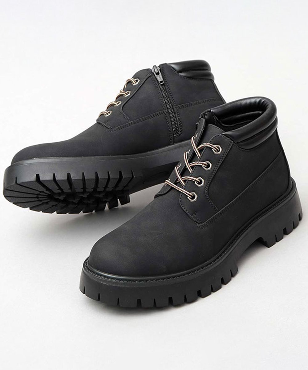 BACKYARD FAMILY glabella SHORT WORK BOOTS ローラ シューズ・靴 ブーツ ブラウン ブラック【送料無料】
