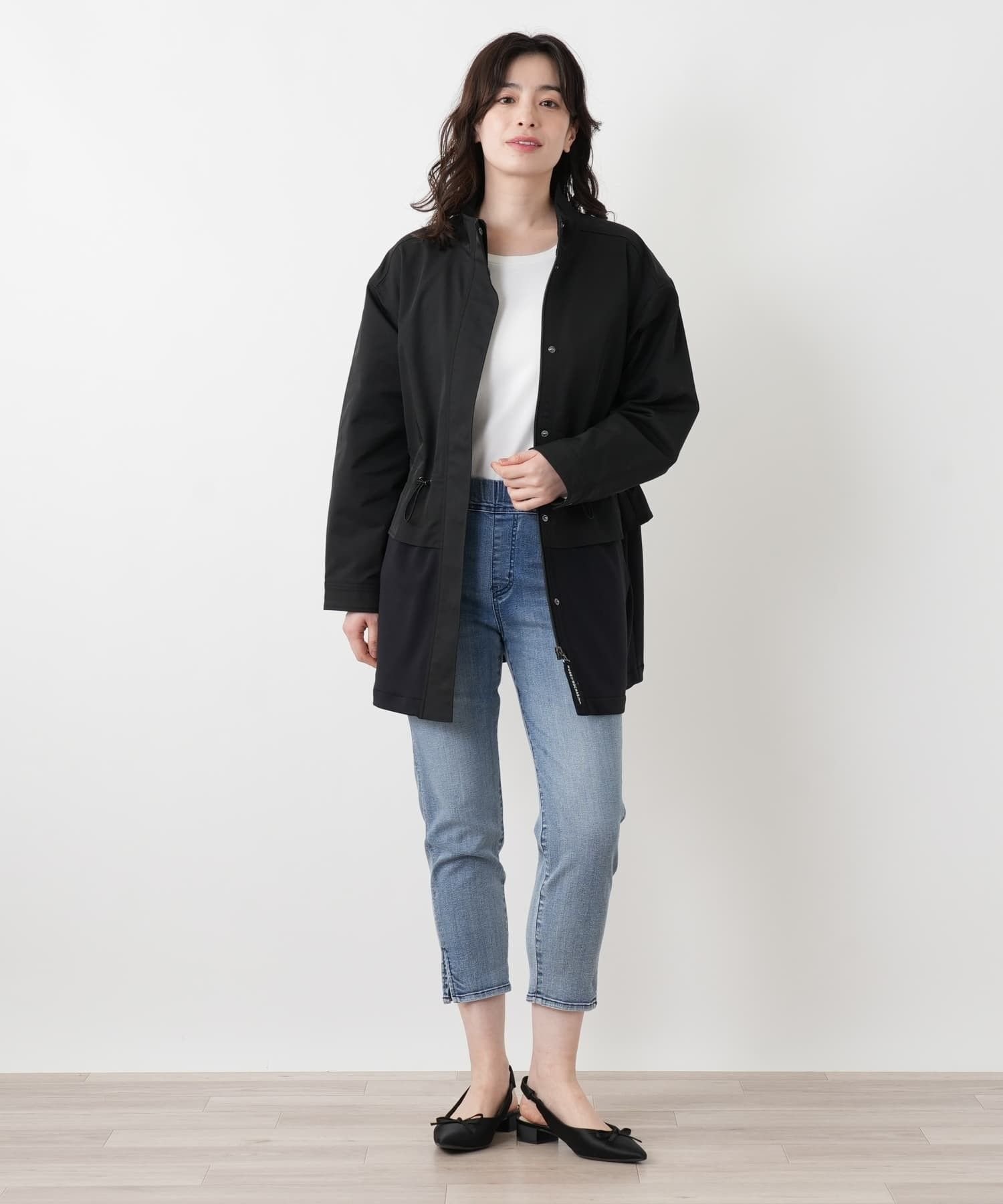 Leilian クロップドデニムパンツ【L JEANS】 レリアン パンツ ジーンズ・デニムパンツ