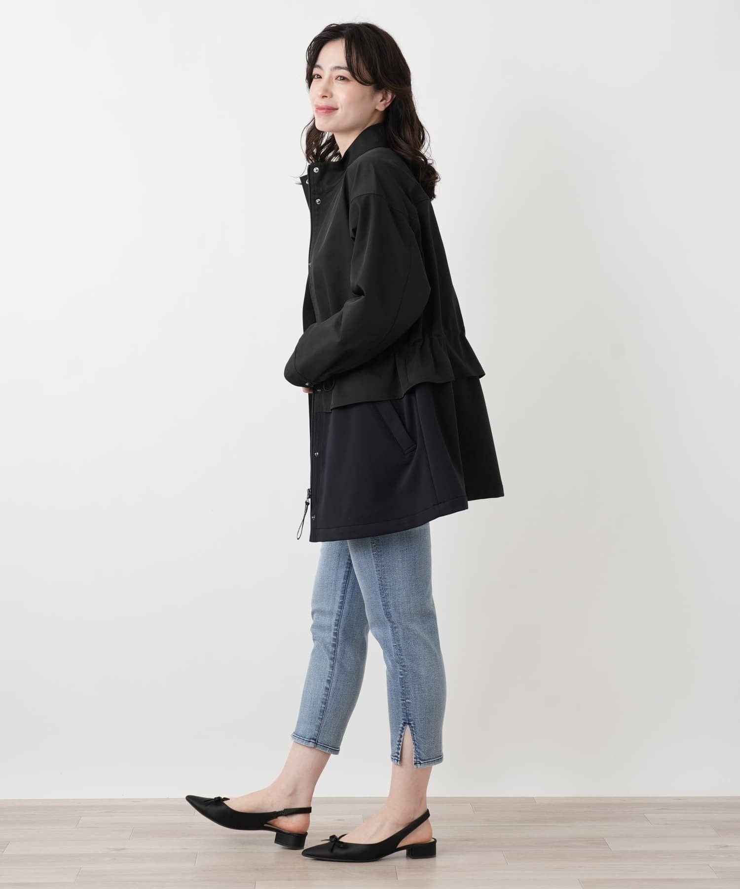 Leilian クロップドデニムパンツ【L JEANS】 レリアン パンツ ジーンズ・デニムパンツ