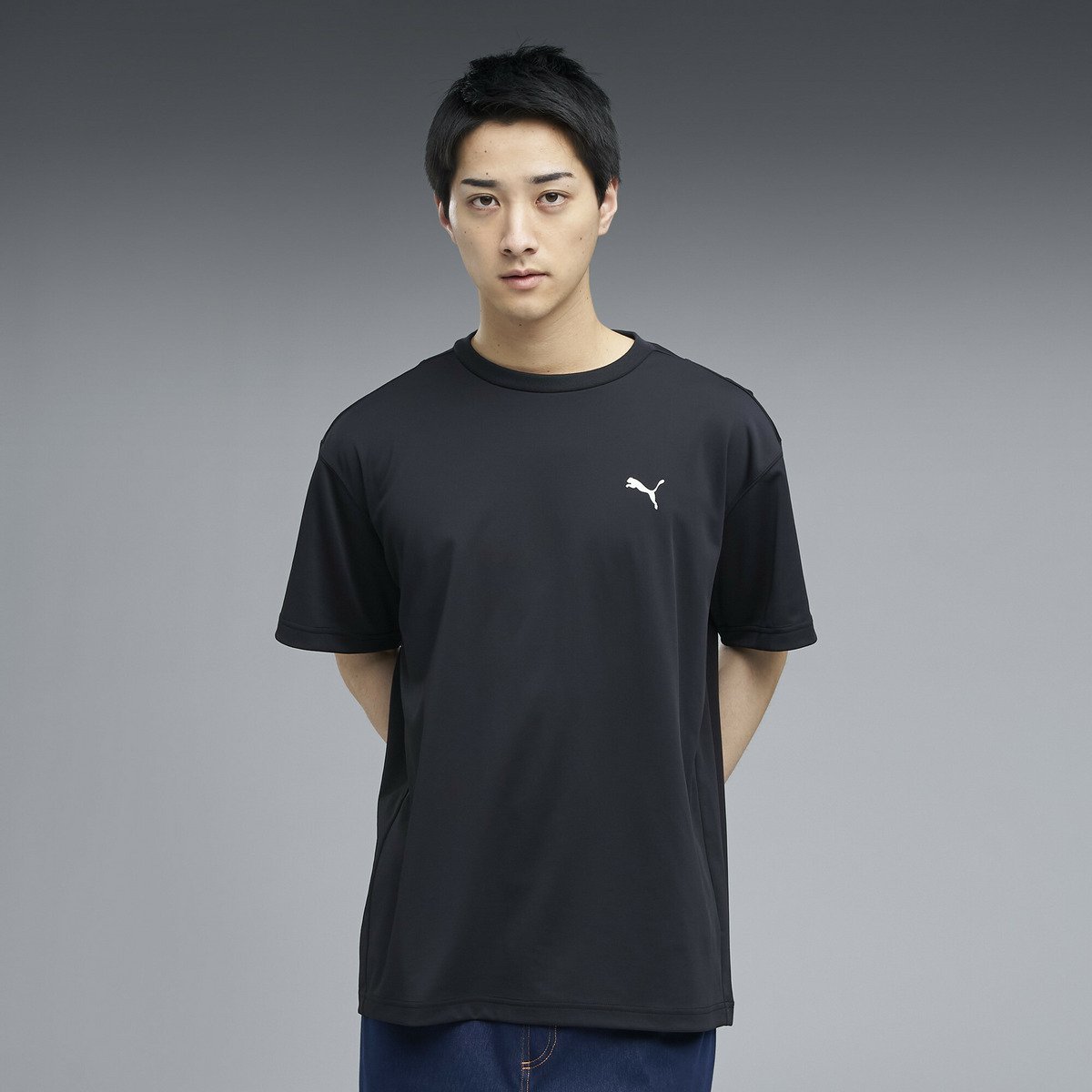 【SALE／30%OFF】PUMA メンズ ESS エレベーテッド クール 半袖 Tシャツ SUMMER SS TEE プーマ トップス カットソー・Tシャツ ブラック