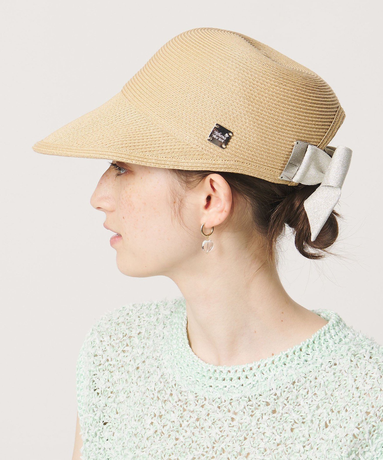 UNITED ARROWS ＜Athena New York＞GLITTER JANET キャップ ユナイテッドアローズ 帽子 キャップ シルバー【送料無料】