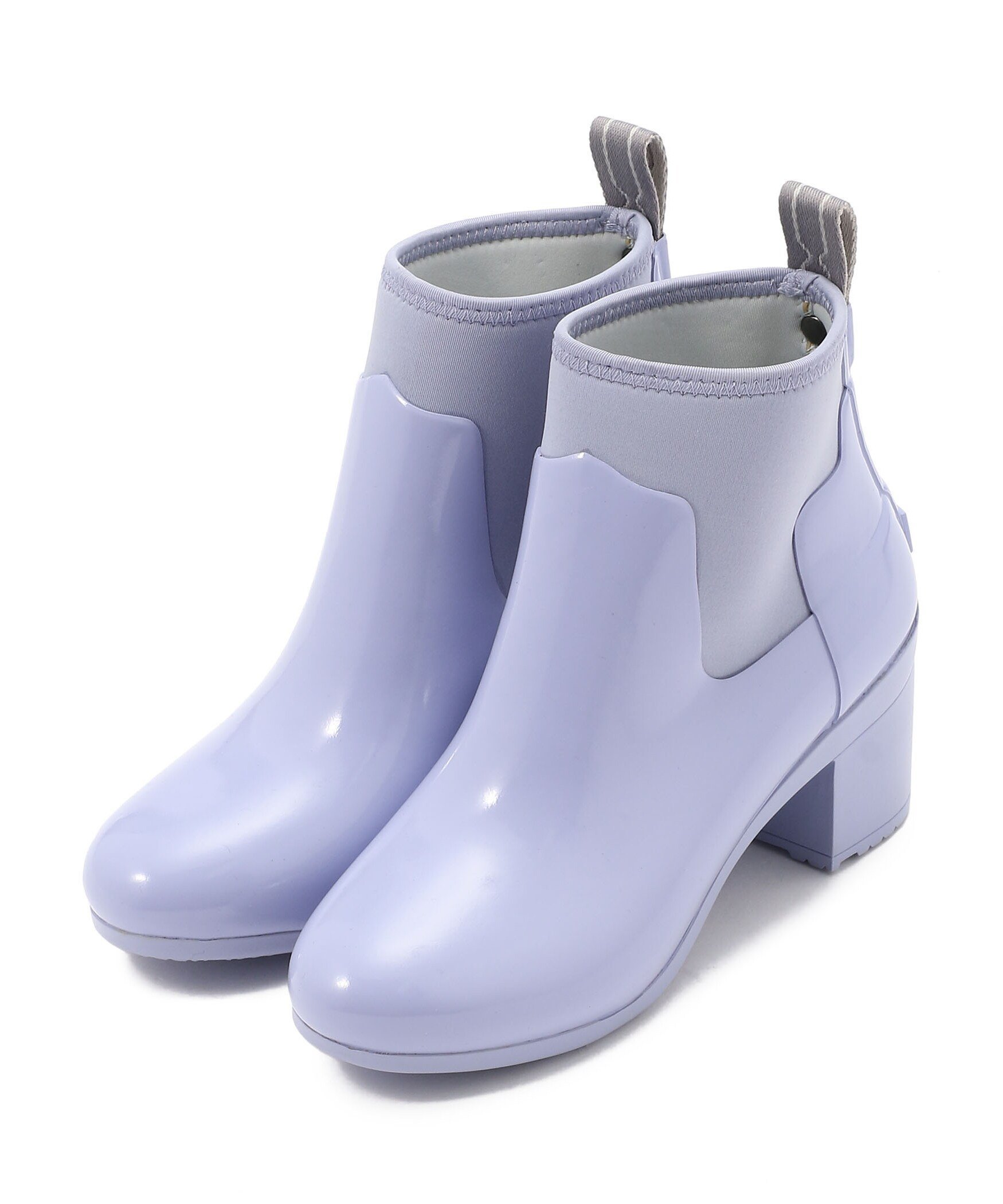 【SALE／50%OFF】B'2nd HUNTER(ハンター) REFINED MID HEEL GLOSS /ハンター リファインド グロス ミッドヒール ブーツ ビーセカンド シューズ・靴 その他のシューズ・靴 パープル【送料無料】