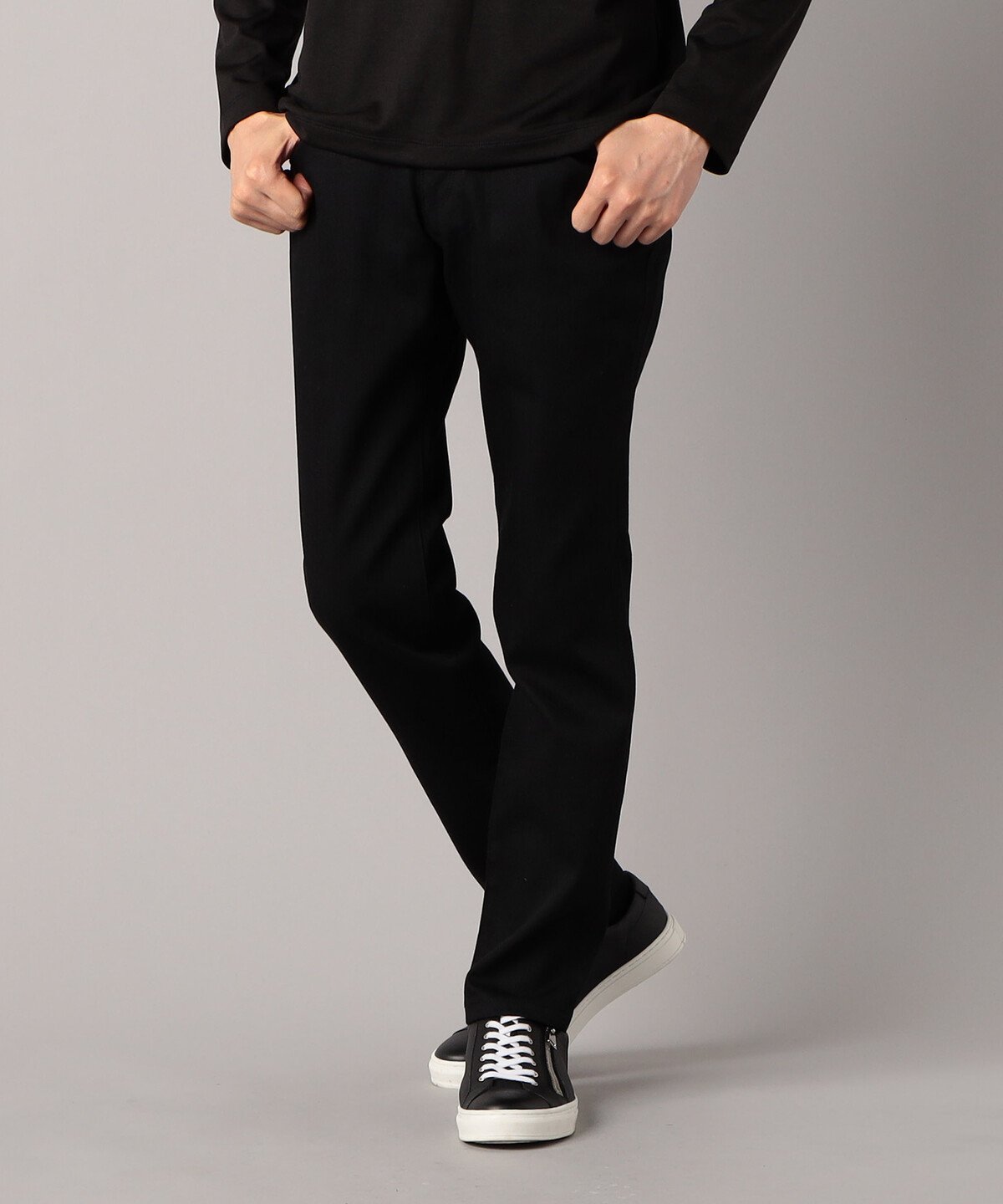 【SALE／40%OFF】COMME CA MEN コンパクト糸ストレッチデニム 5ポケットスリムフィットパンツ コムサメン パンツ ジーンズ・デニムパンツ ブラック ネイビー【送料無料】