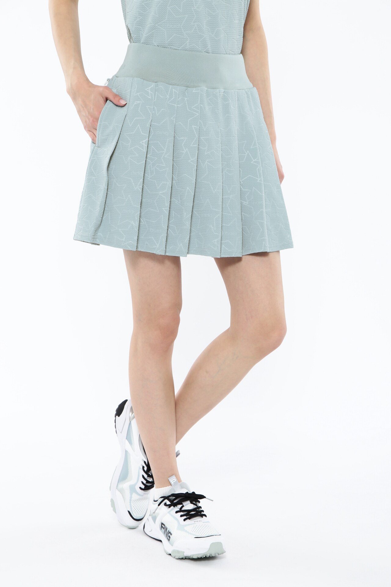 【SALE／50%OFF】PING APPAREL 全方向ストレッチ 3Dエンボスジャージースカート ＜LADIES LINE＞ (LADIES) ピン アパレル スカート その他のスカート ネイビー ホワイト ブルー グレー【送料無料】