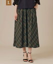 MACKINTOSH LONDON 【L】ファインキュプラポリエステルチェックスカート マッキントッシュ ロンドン スカート その他のスカート ブラウン【送料無...