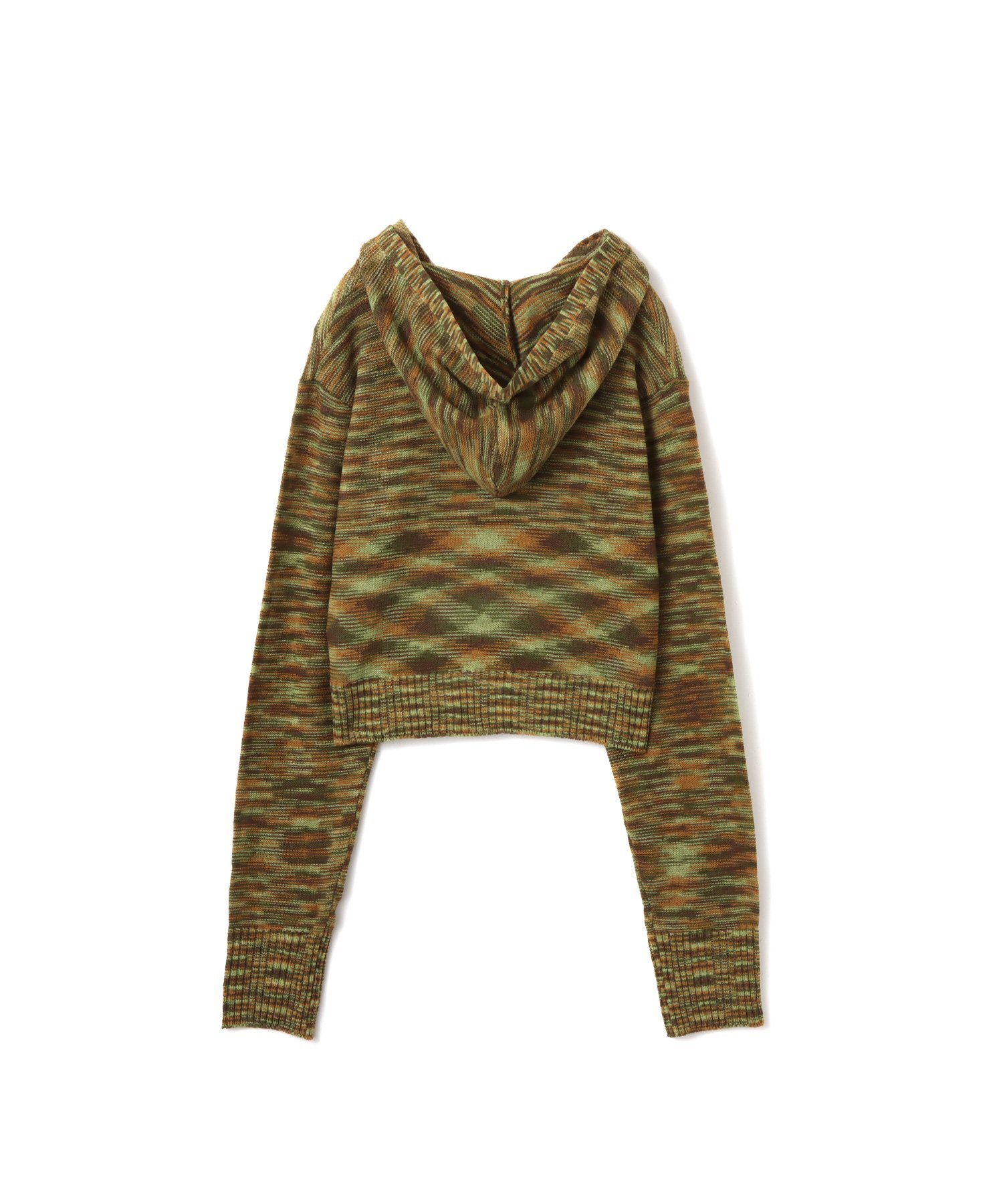 atmos pink atmos pink Short Zip Knit Hoodie KHAKI アトモス トップス ニット カーキグリーン