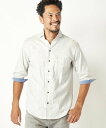 メンズビギ 服 メンズ 【SALE／20%OFF】MEN'S BIGI ペイズリージャガード七分袖シャツ メンズ ビギ トップス シャツ・ブラウス グレー ネイビー ホワイト【送料無料】