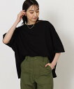 【SALE／44 OFF】THE SHOP TK 【腕周りカバー/洗濯機洗い可】テントラインTシャツ ザ ショップ ティーケー トップス カットソー Tシャツ ブラック グリーン ブルー ホワイト