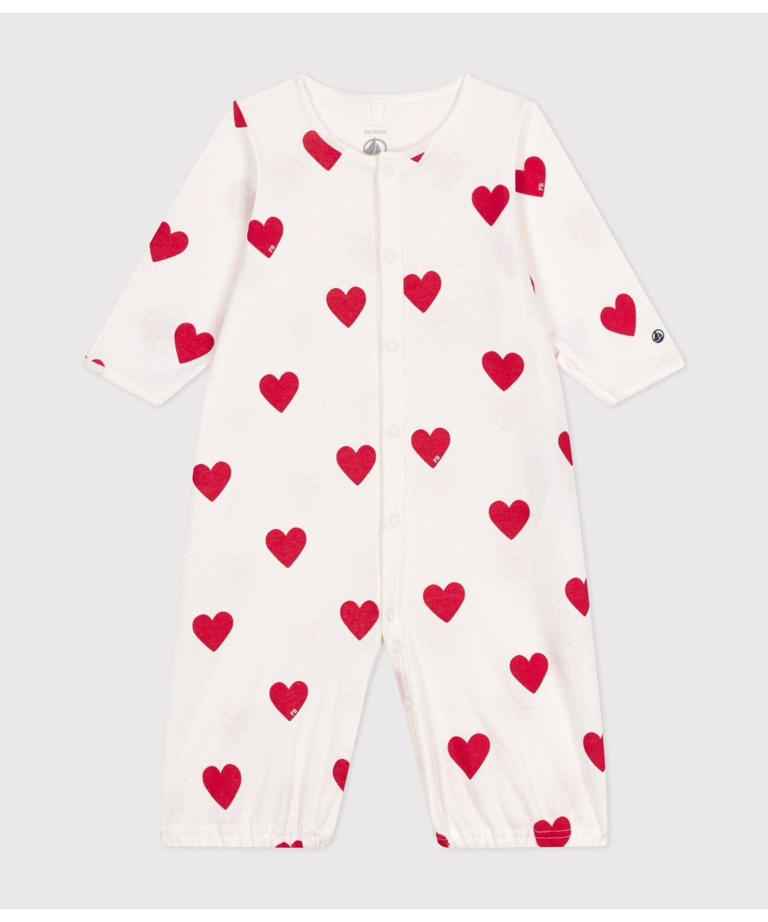 PETIT BATEAU プリント2ウェイロンパース プチバトー マタニティウェア・ベビー用品 ロンパース・カバ..