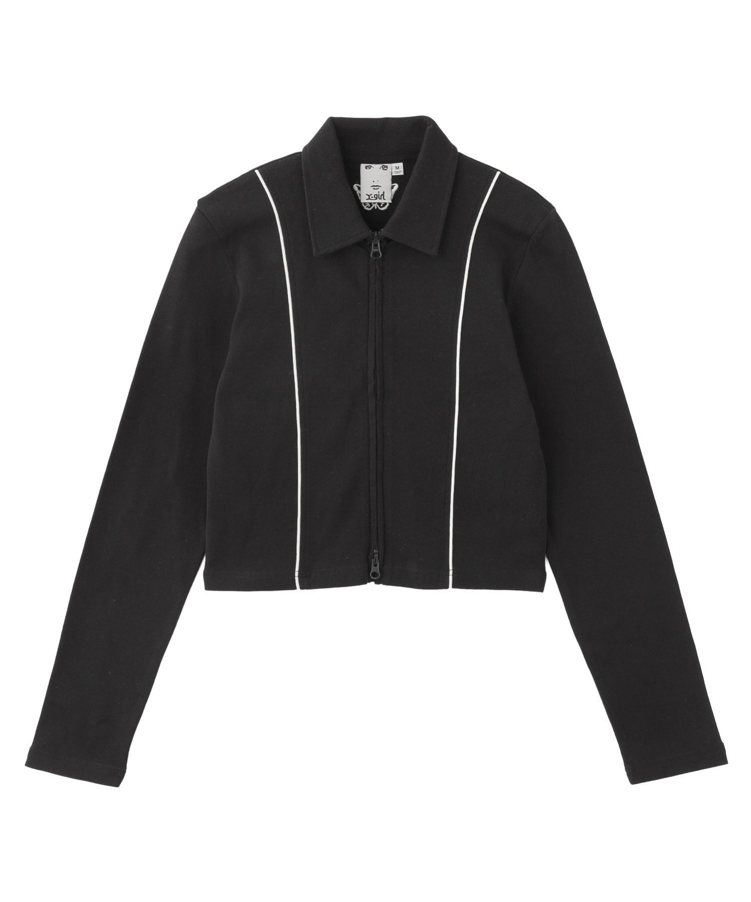【SALE／30%OFF】X-girl ONE POINT BUTTERFLY ZIP UP TOP 【X-girl】 エックスガール トップス カットソー・Tシャツ ホワイト ブラック ブルー【送料無料】