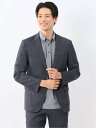 【SALE/10%OFF】TAKA-Q クロスストレッチ スリムフィット 2ボタンジャケット デニム調紺(セットアップ可能) タカキュー スーツ・フォーマル ス...