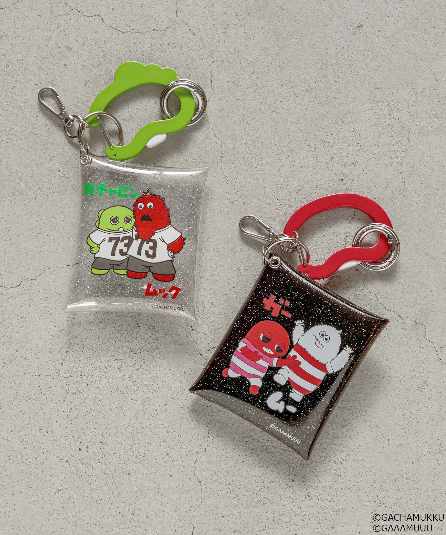 LOWRYS FARM 【ガチャピン・ムック/ガーとムー】カラビナ付きクリアポーチ ローリーズファーム 財布・ポーチ・ケース ポーチ