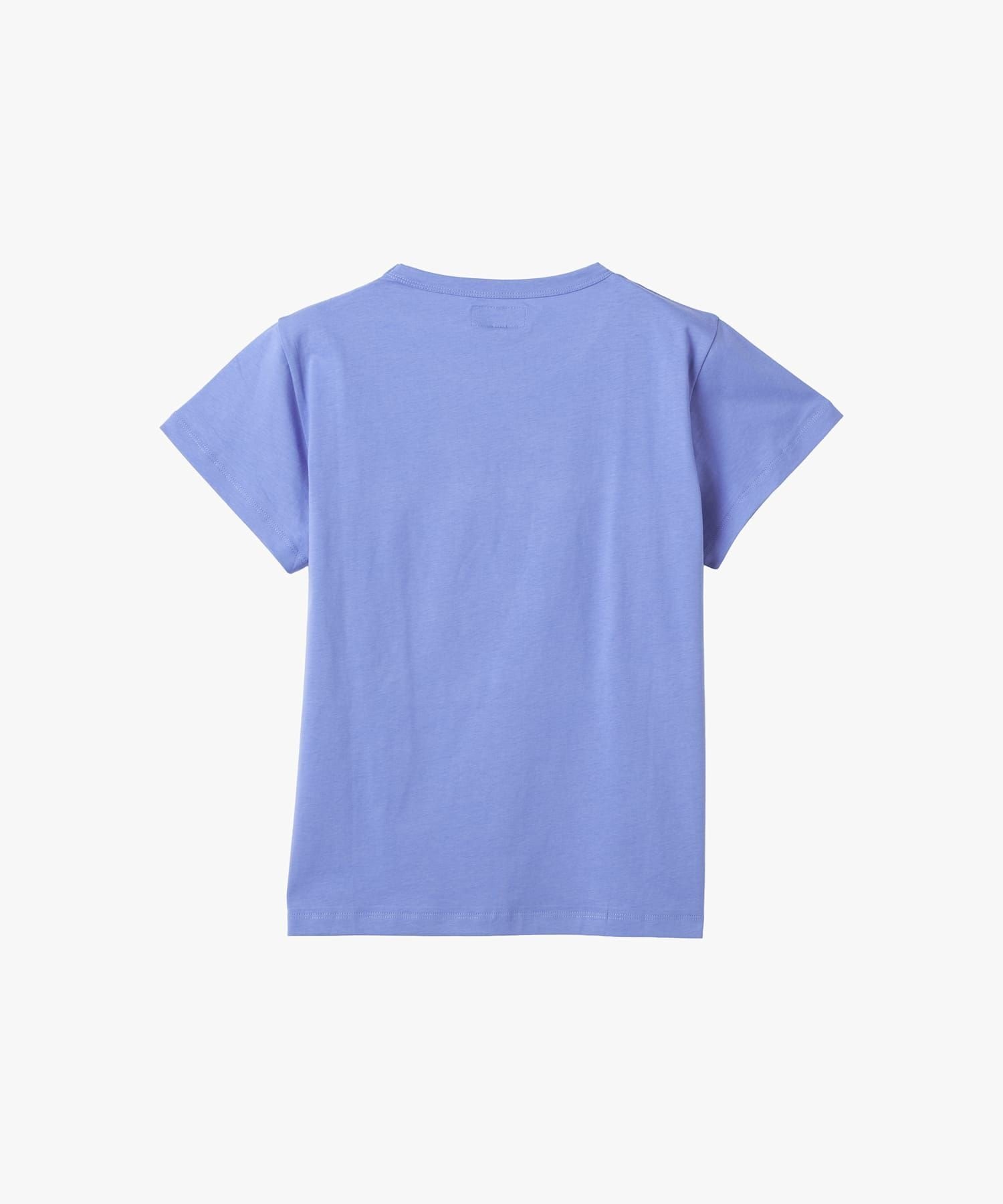 "b."ロゴ ハート プリント コットン 半袖 Tシャツ "Brando" アニエスベー トップス カットソー・Tシャツ ブルー