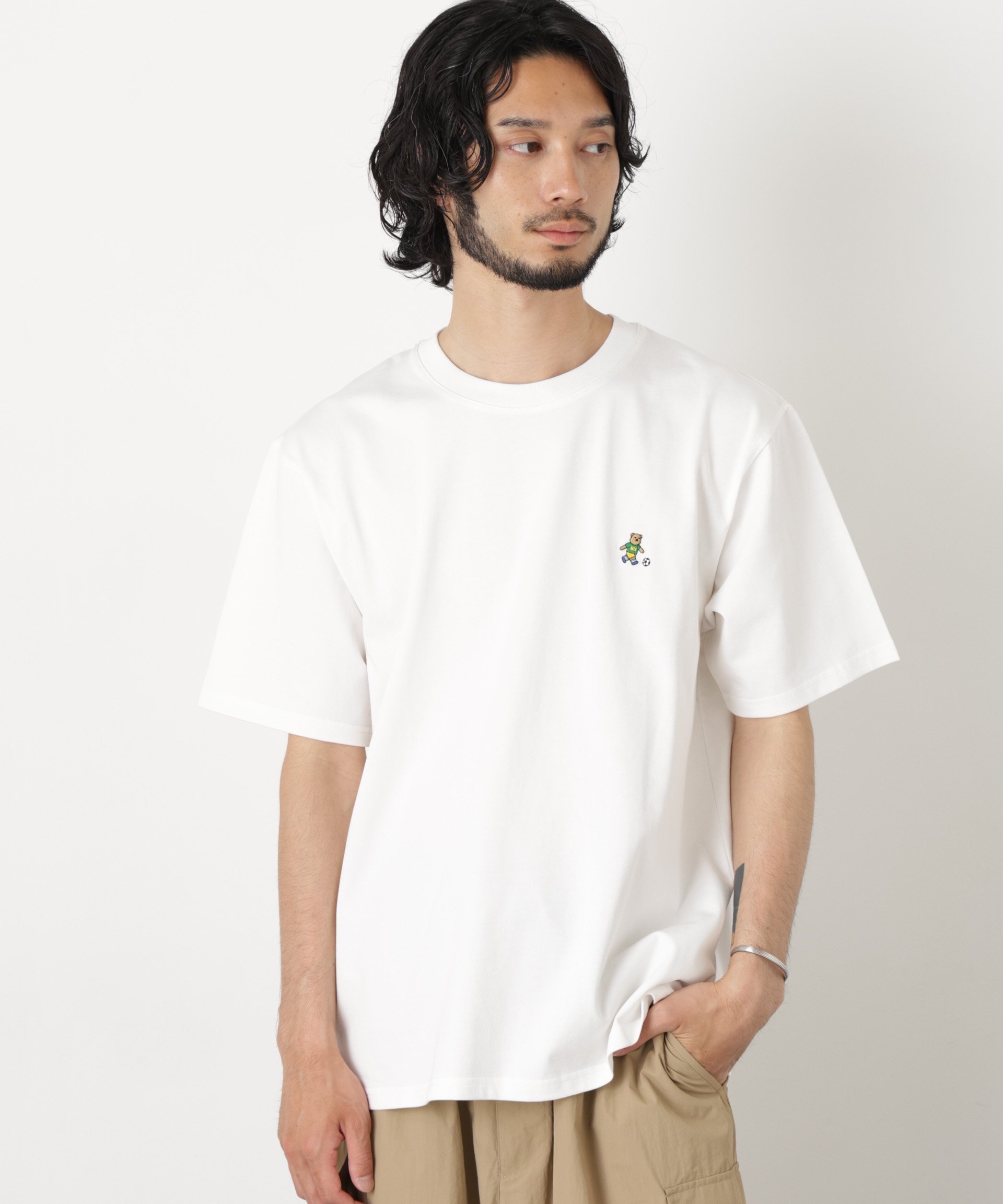 NANO universe ナノベア Tシャツ半袖 サッカー ナノユニバース トップス カットソー・Tシャツ