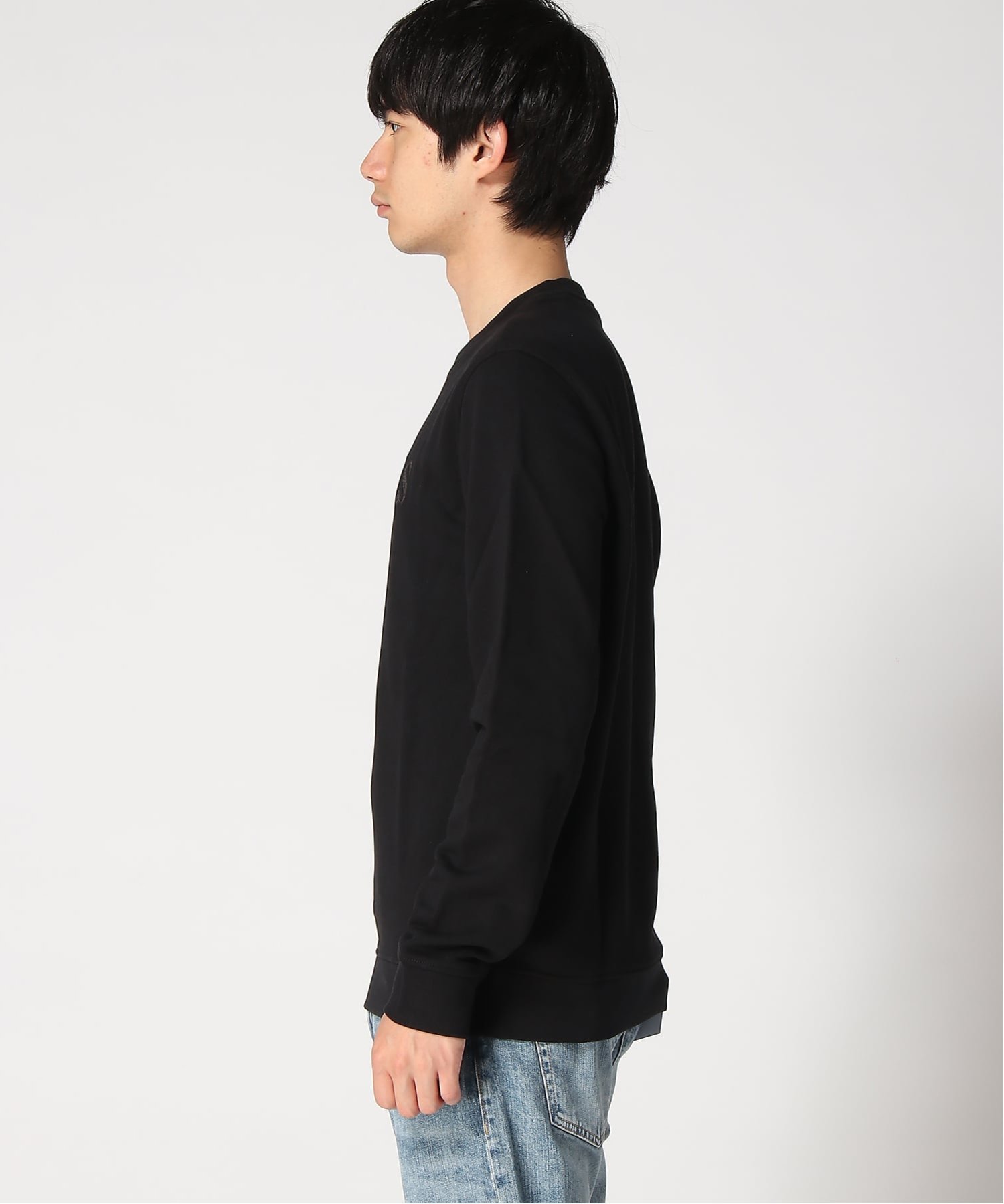 GUESS/(M)BASIC Box Logo Sweatshirt ゲス トップス スウェット・トレーナー ブラック グレー