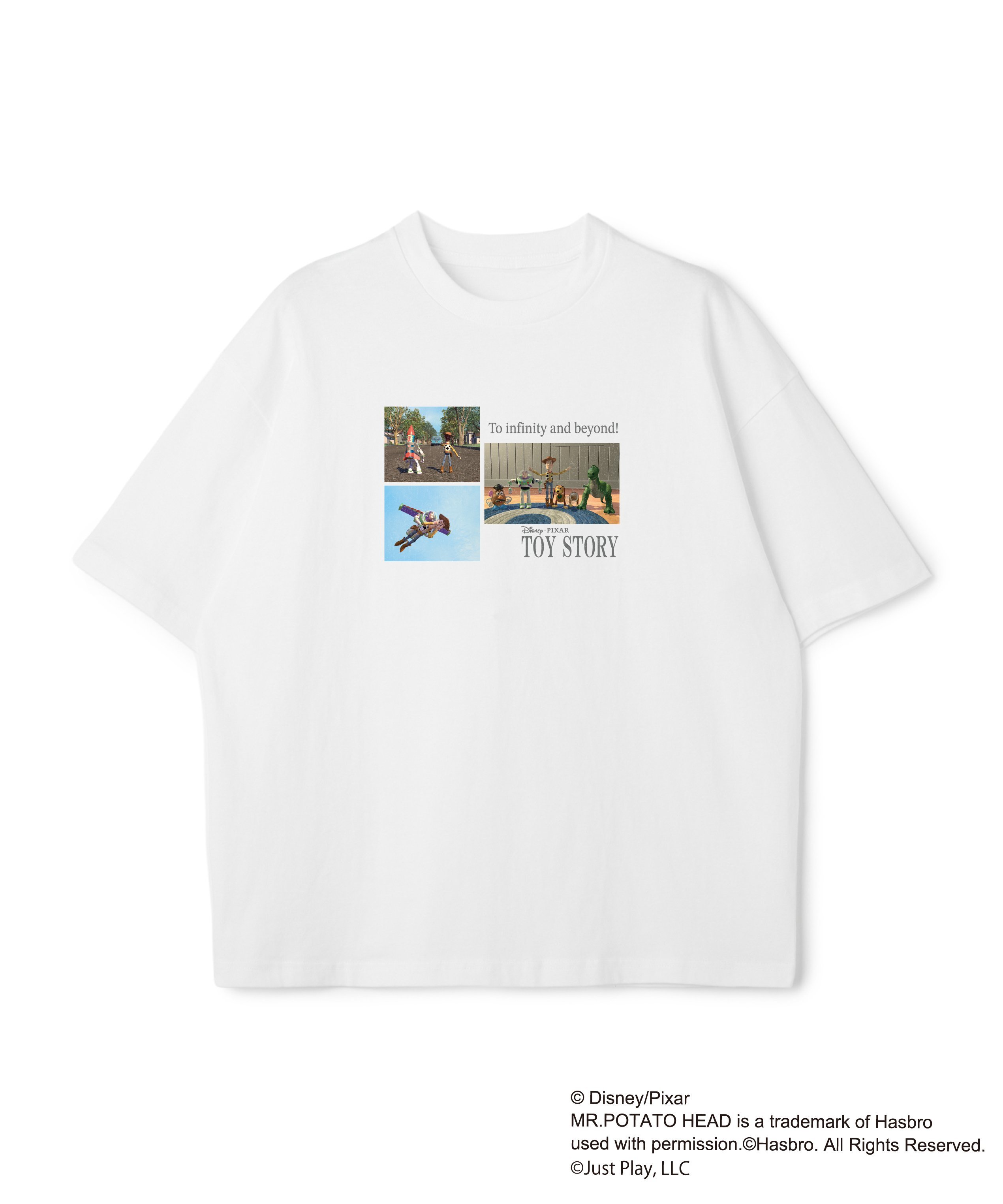 【TOY STORY/トイ・ストーリー】MovieグラフィックTシャツ / Over Harf Sleeve Graphic T-shirt《UNISEX》 クロスマルシェ トップス カットソー・Tシャツ ブラック ホワイト