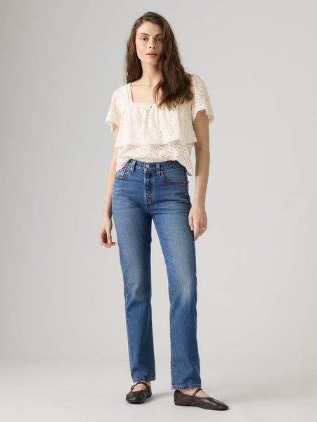 501(R) ORIGINAL ジーンズ FOR WOMEN ミディアムインディゴ リーバイス パンツ ジーンズ・デニムパンツ ネイビー