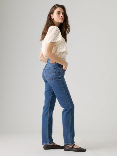 501(R) ORIGINAL ジーンズ FOR WOMEN ミディアムインディゴ リーバイス パンツ ジーンズ・デニムパンツ ネイビー