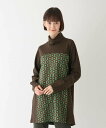 【SALE／30 OFF】HIROKO BIS 【洗える】ドーナツ柄ジャカードチュニック ヒロコ ビス ワンピース ドレス チュニック グリーン ブルー【送料無料】