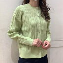 【SALE/60%OFF】BRICK HOUSE by Tokyo Shirts 総ケーブルクルーネック ニットカーディガン BL05I100DE10R00-70 トーキョーシャツ トップス カーディガン イエロー