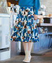 【SALE/30%OFF】TO BE CHIC フラワープリント フレアスカート トゥー ビー シック スカート その他のスカート レッド ブルー【送料無料】