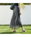 【SALE/25%OFF】abahouse mavie シアーフレアースカート アバハウス マヴィ スカート ロング・マキシスカート グリーン グレー ブラック【送料無料】